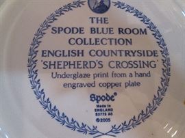 Larger Spode Plates, "English Countryside-Shepherd's Crossing"