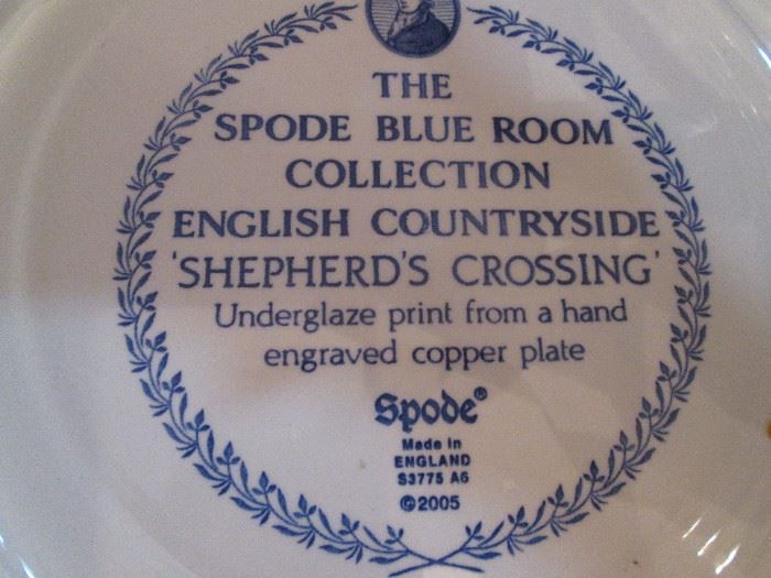 Larger Spode Plates, "English Countryside-Shepherd's Crossing"