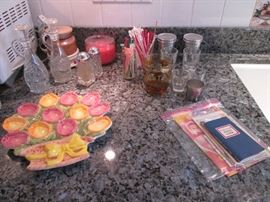 Cruets, Salt/Pepper and Shot Glasses