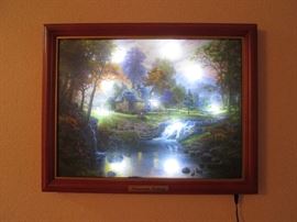 "Mountain Retreat" by Thomas Kinkade, Lighted