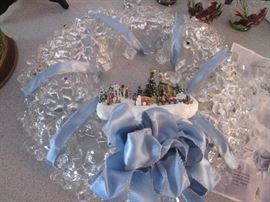 Kinkade "Light Of Christmas" Wreath, NIB, Extra Ornaments Included