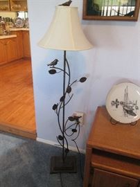 Cute Floor Lamp, notice the bird on top!
