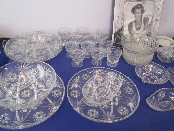 Variety of Pressed Glass