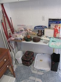 Ironing Board, Fan and Sewing Notions