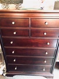 Stanley tall mahogany dresser comes with 2 end tables and a night stand $450 for all 4 pieces