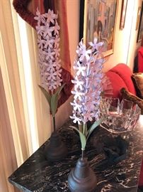 Pair of metal Hyacinths $30