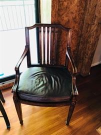 Vintage walnut chair $45