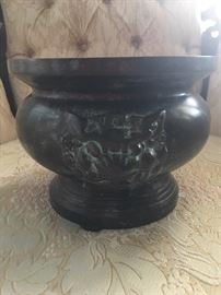 Maitland Smith Bronze urn with griffins