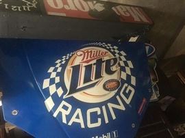 Replica racing fly off hood, plastic