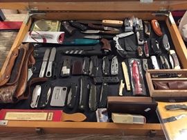 Case FULL of knives. Case, Russell, Spyder, Buck, and more. 