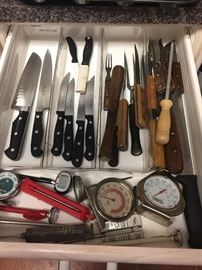 Professional grade knives and other cutlery. 