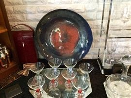 Crystal, art glass bowl. 