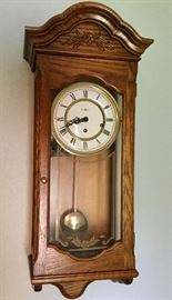  Howard Miller wall clock, winding, working. 