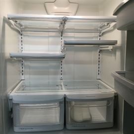 KitchenAid refrigerator interior. 