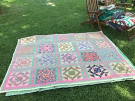 Antique quilts. Hand stitched, carefully preserved and in pristine condition.
