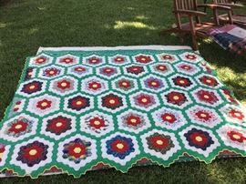 Antique quilts. Hand stitched, carefully preserved and in pristine condition.