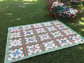 Antique quilts. Hand stitched, carefully preserved and in pristine condition.