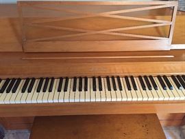 Baldwin Acrosonic  spinet. Satin finished walnut. Tuned with in the last six months. Beginner, intermediate player level. Great size could fit anywhere in a home or apartment.