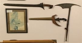 Head Axe of the Kalinga, Moro Kriss dagger/sword, Moro Kriss sword. 