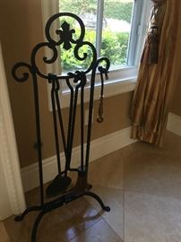 Great Iron fire place tool set 