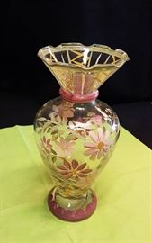 Hand Painted Floral Vase