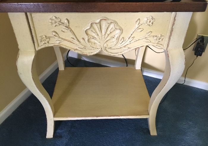 50. French Country 1 Drawer Side Table (27'' x 21'' x 30'')