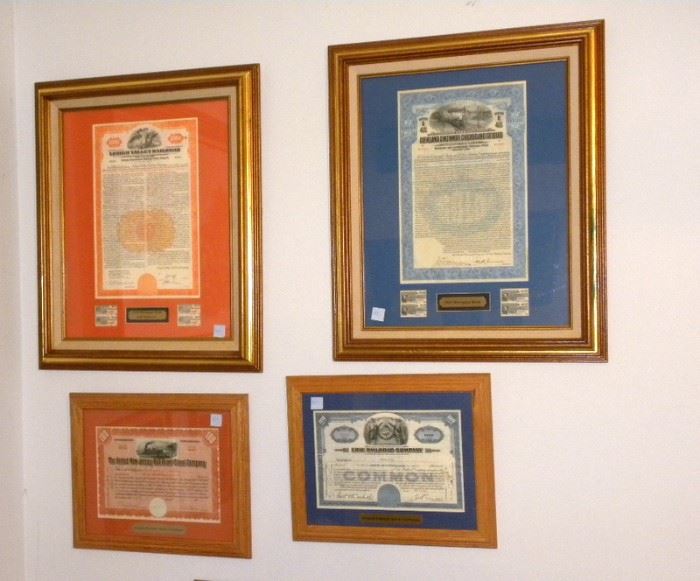 Vintage Stocks Certificates