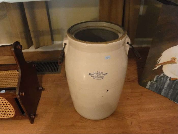 What deal.... this wood handled crock offered at $75! it won't last!