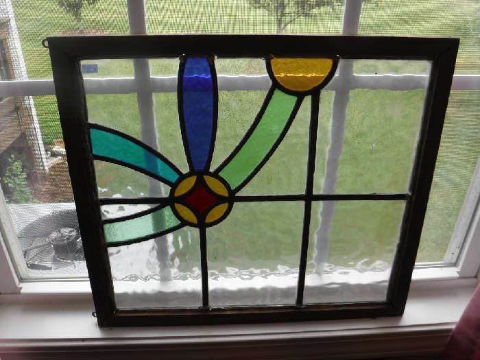 A real older stain glass window