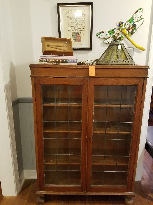 Craftsman leaded glass cabinet