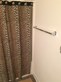 Animal Print Shower Curtain (Other Animal Print Decor Not Pictured)