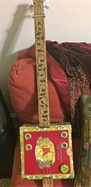 Signed Black Owl Guitars Cigar Box Guitar