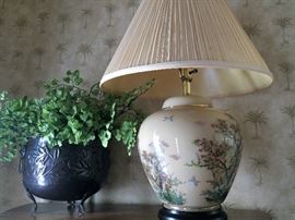 One of Pair of Painted Lamps, Decor