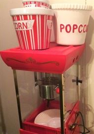 Nostalgia Electrics Popcorn Machine, Ceramic Popcorn Bowls