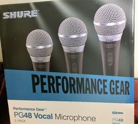 Performance Gear PG48 Set of 3 Vocal Microphones