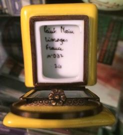 Detail on  Limoges France Pocket Book Trinket Box