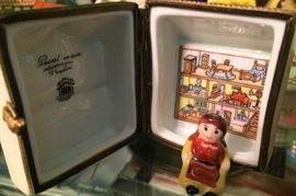 Limoges France Trinket Box House w/doll