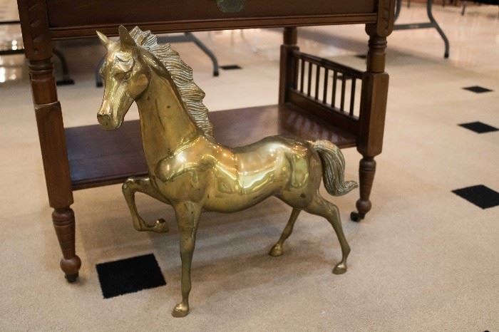 Large brass horse!