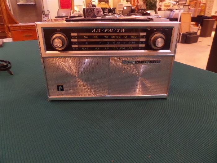 AC-DC vintage transistor radio.
