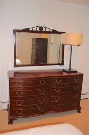 Dresser, Mirror and Lamp