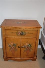 Pair of Stenciled Night Stand / Cabinet