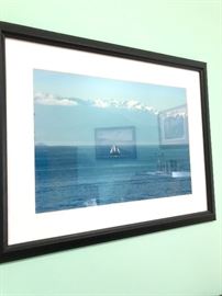 art water boat print master bed