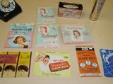 1950's Memorabilia... hairnets, phone, invisible girdle tube, and more