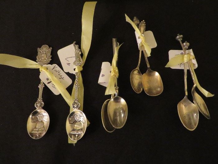 SELECTION OF SILVER PLATE SPOONS