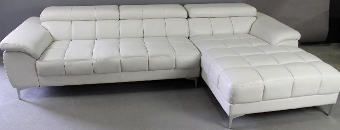 Mid-modern Leather Sofa