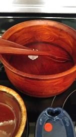 Hand-carved wooden bowl