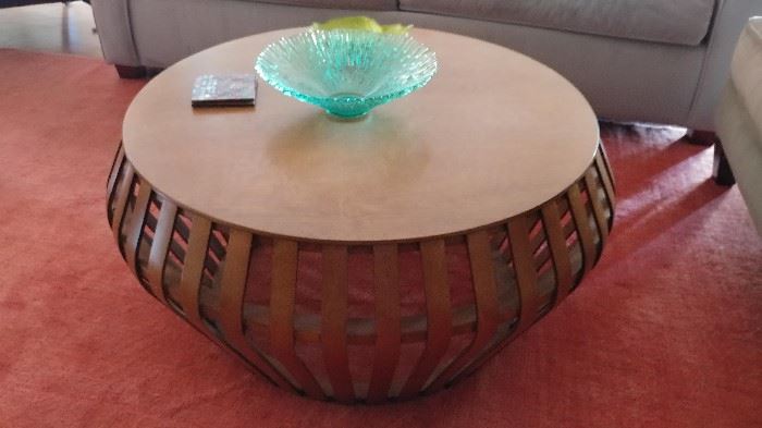 Barrel coffee table