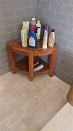 Cedar shower stool