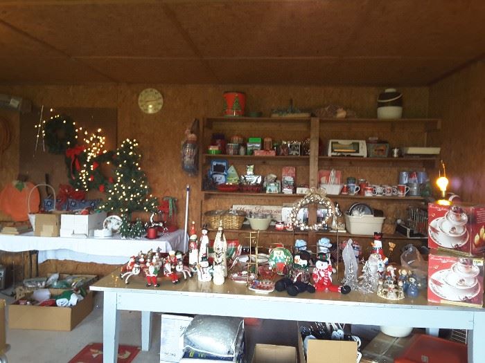 We have LOTS of Christmas & seasonal decorations.