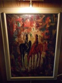 Mid Century Horse Painting